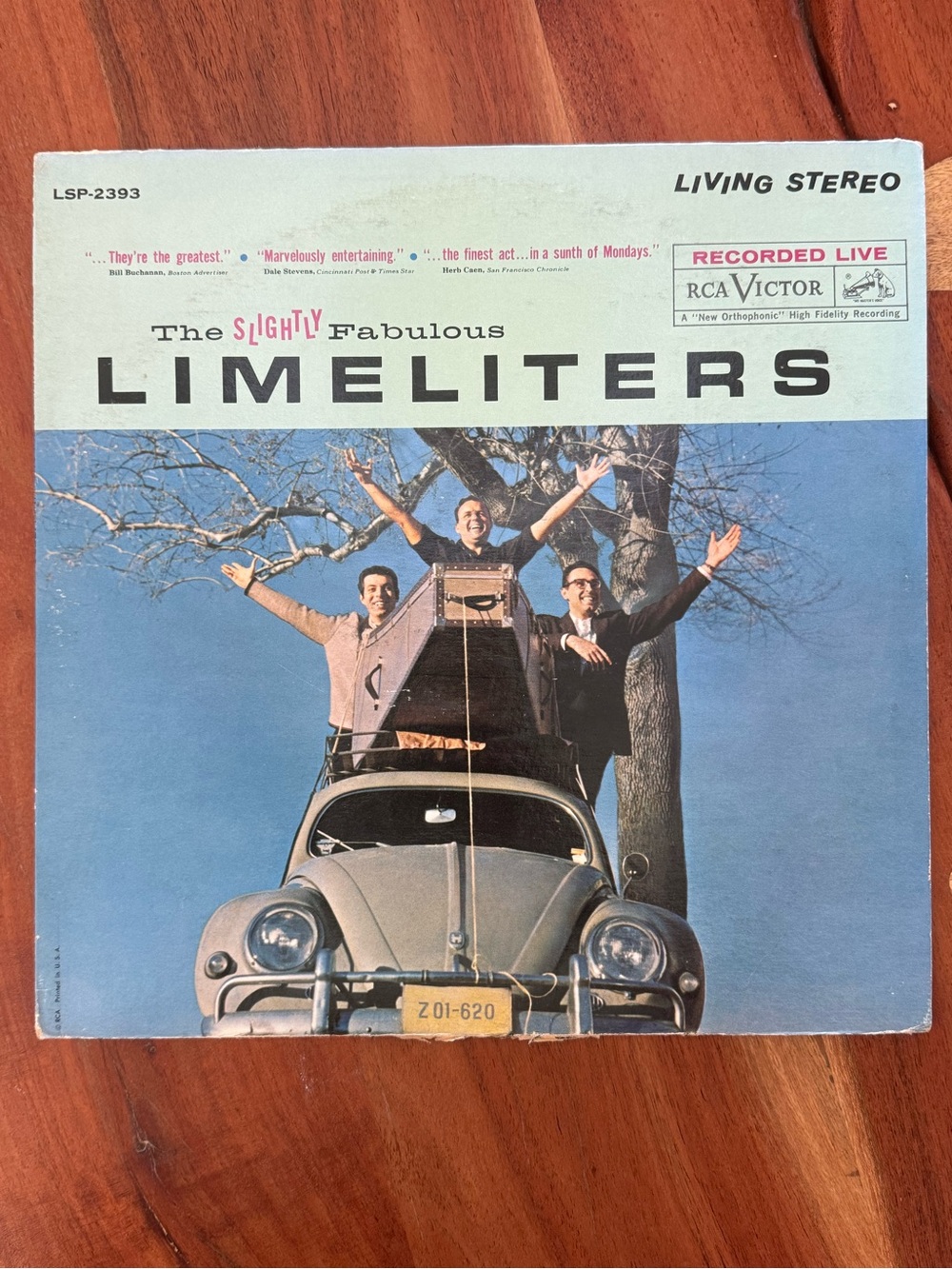 Vintage 1961 The Limeliters LP - "The Slightly Fabulous" Living Stereo Vinyl